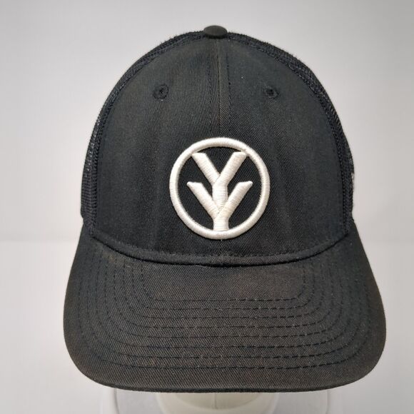 Yee Yee Snapback Mesh Back Trucker Hat Black One Size Solid Adjustable - Picture 2 of 9
